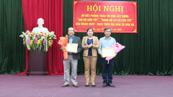 XÃ ĐĂK HÀ SƠ KẾT THỰC HIỆN PHONG TRÀO XÂY DỰNG CHI BỘ 4 TỐT, ĐẢNG BỘ CƠ SỞ 4 TỐT GIAI ĐOẠN 2022 – 2025